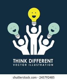 think different design, vector illustration eps10 graphic