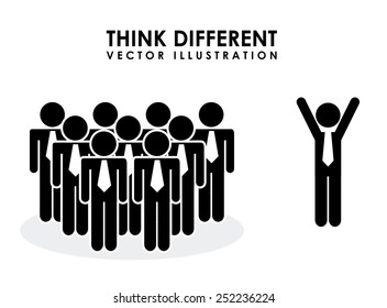 think different design, vector illustration eps10 graphic 