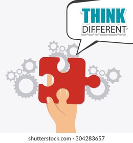 Think different design, vector illustration eps 10.