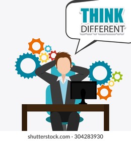Think different design, vector illustration eps 10.