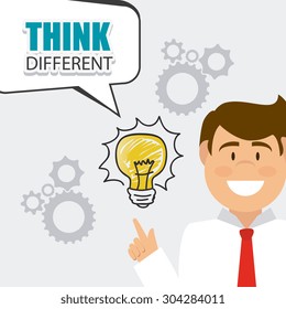 Think different design, vector illustration eps 10.