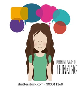 Think different digital design, vector illustration eps 10
