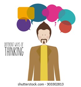 Think different digital design, vector illustration eps 10