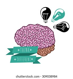 Think different  digital design, vector illustration eps 10
