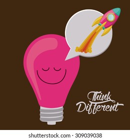 Think different  digital design, vector illustration eps 10