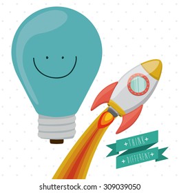 Think different  digital design, vector illustration eps 10