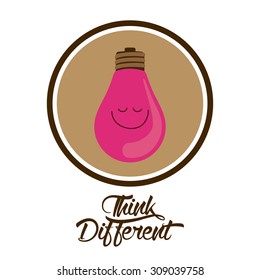 Think different  digital design, vector illustration eps 10