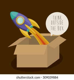 Think different  digital design, vector illustration eps 10