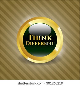 Think Different gold shiny emblem