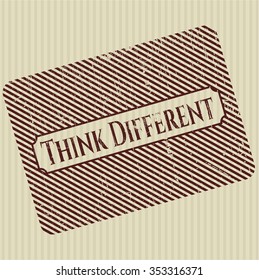 Think Different grunge stamp