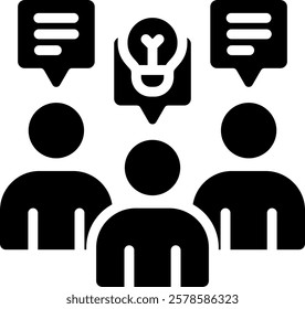 Think Different Icon Glyph Vector Illustration