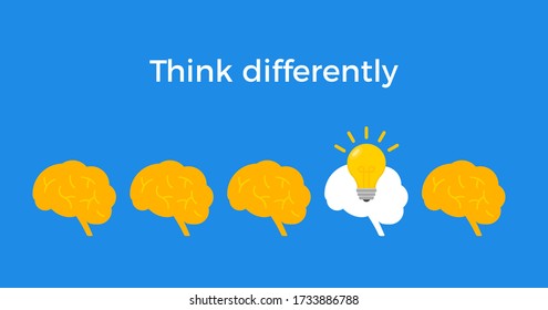 Think Different Infographic Concept Trend Initiative Stock Vector ...