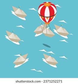 Think different, innovation to change from routine traditional thinking 3d vector concept for banner, website, illustration, landing page, flyer, etc
