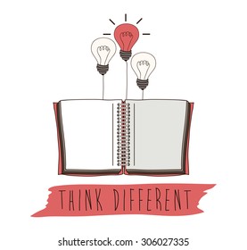 Think different l digital design, vector illustration eps 10