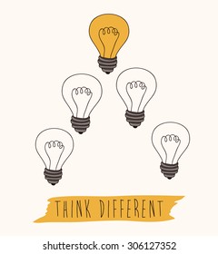Think different l digital design, vector illustration eps 10