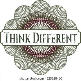 Think Different money style rosette