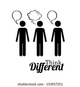 think different over white background vector illustration 