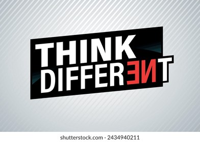 think different poster banner graphic design icon logo sign symbol social media website coupon

