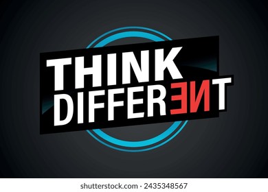 think different poster banner graphic design icon logo sign symbol social media website coupon

