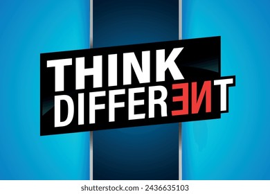 piensa diferente cartel banner diseño gráfico icono logo signo símbolo sitio web de redes sociales cupón

