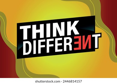 think different poster banner graphic design icon logo sign symbol social media website coupon

