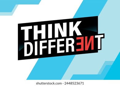 piensa diferente cartel Anuncio de Diseño gráfico símbolo de logotipo símbolo de Sitio web de medios sociales Cupón

