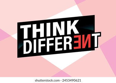 piensa diferente cartel Anuncio de Diseño gráfico símbolo de logotipo símbolo de Sitio web de medios sociales Cupón

