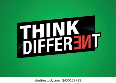 think different poster banner graphic design icon logo sign symbol social media website coupon

