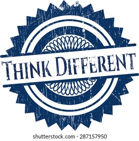Think Different rubber grunge stamp