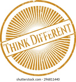 Think Different rubber grunge stamp