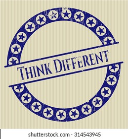 Think Different rubber grunge stamp