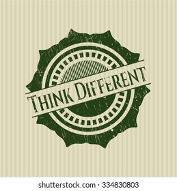 Think Different rubber grunge texture seal