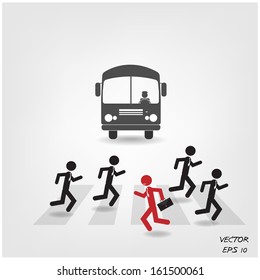Think different, stand out from crowd,make a different.vector illustration eps10