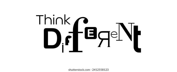 Think different text on white background