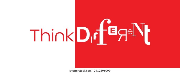 Think different text on white background