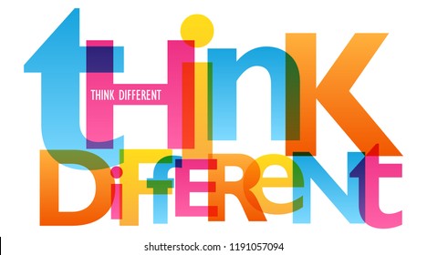 THINK DIFFERENT typography poster