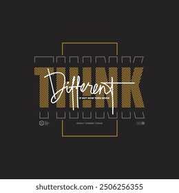 think different typography for print t shirt
