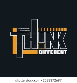 Piensa en una tipografía diferente, camiseta y ropa.
