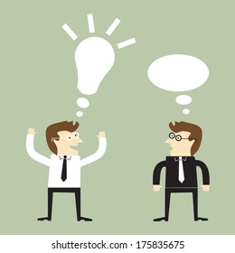 Think different, vector illustration 