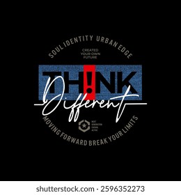 think different vector illustration typography t shirt design
