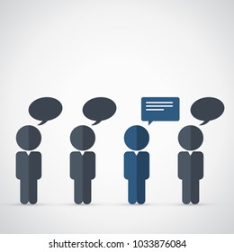 Think differently - Being different, move for success in life - standing out from the crowd by different thinking