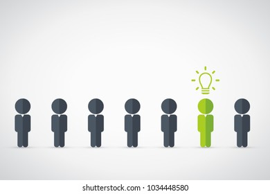 Think differently - Being different, move for success in life - standing out from the crowd by different thinking