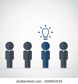 Think differently - Being different, move for success in life - standing out from the crowd by different thinking
