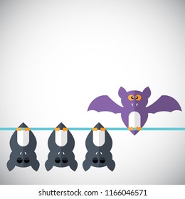 Think differently - Being different, standing out from the crowd -The graphic of bat also represents the concept of individuality , confidence, uniqueness, innovation, creativity.