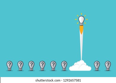 Think differently - Being different, taking risky, move for success in life -The graphic of light bulb also represents the concept of courage, enterprise, confidence, belief, fearless, daring. Vector