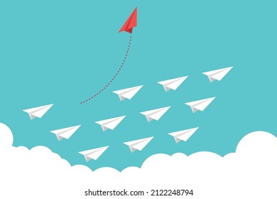 Think differently concept. Leadership and success concept