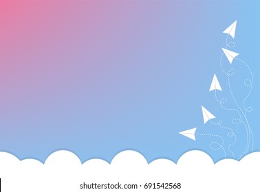 Think differently with rocket paper. Vector illustration.