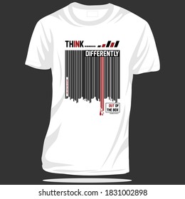 think differently slogan graphic t shirt design typography vector illustration urban style for ready print