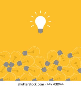 Think differently, standing out from the crowd -The graphic of light bulb represents business concept. New idea, change, trend, courage, creative solution, innovation and unique way concept. 