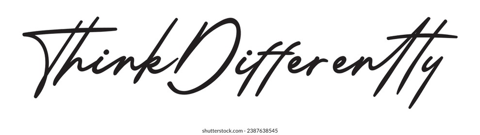 think differently text on white background.